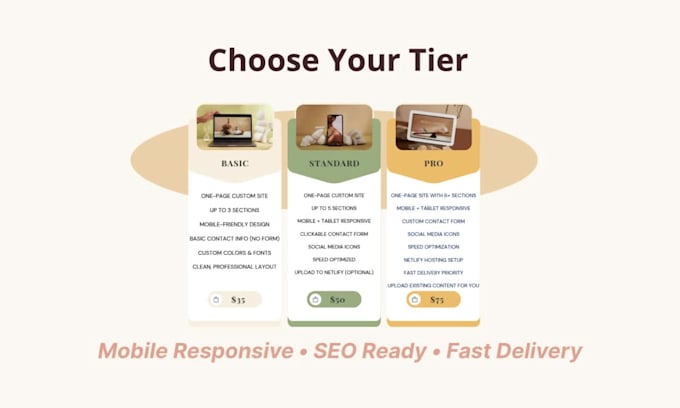 build a small business site with free promo graphics