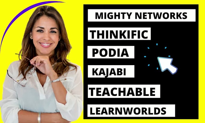 setup mighty networks podia thinkific kajabi learnworlds online course website