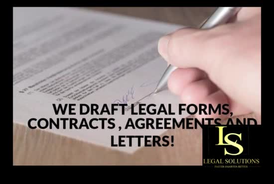 draft legal documents, agreements and contracts