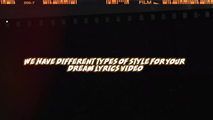 create a video lyrics profesional and cool
