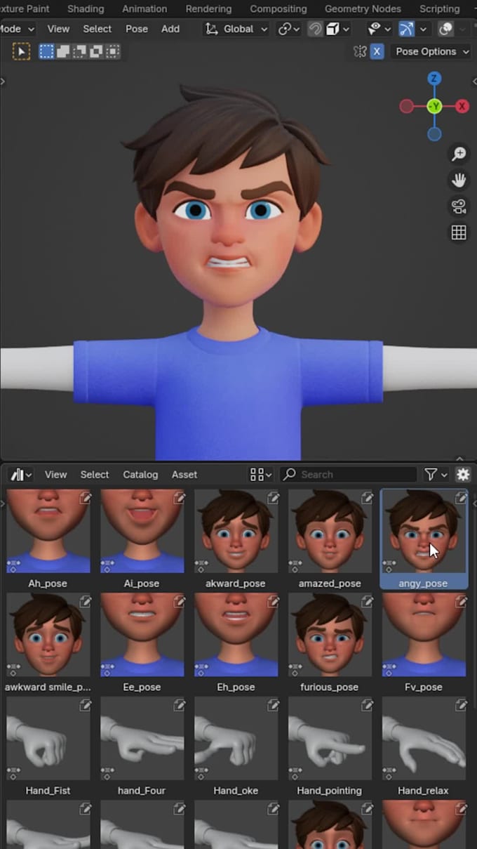 rig any 3d character with clean controls for animation