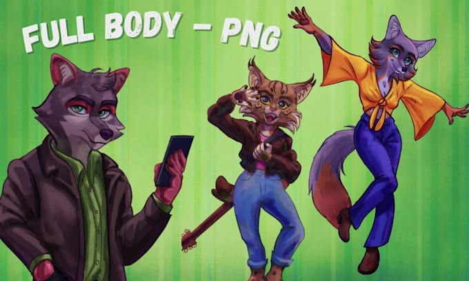 draw your furry character in my cartoon style