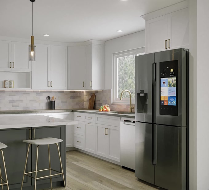 make your kitchen design and 3d rendering