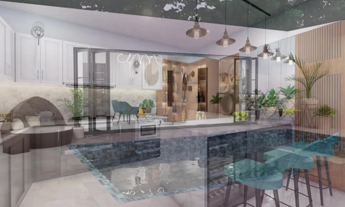 do architectural house design, floor plan, 2d 3d interior and exterior rendering