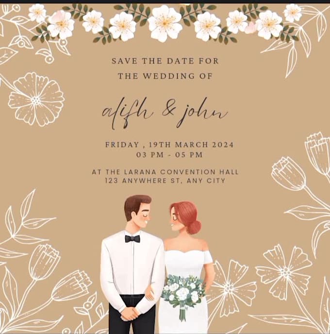 create custom digital invitations for events and save the date