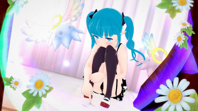 make your oc to 3d model anime style
