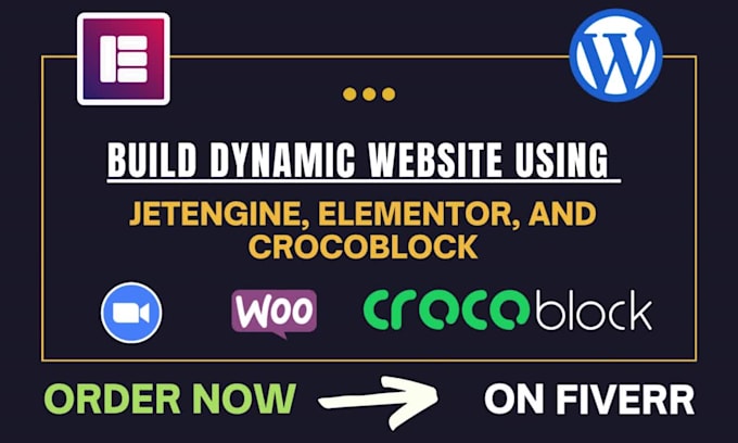build dynamic website using jetengine, elementor, and crocoblock