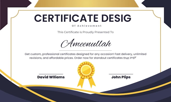 create professional diploma, custom certificate design