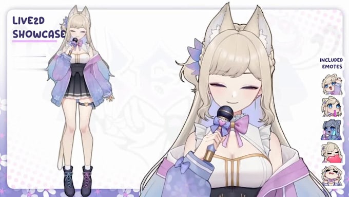 draw and rig live 2d vtuber model, 2d vtuber, live2d rigging, vtuber character