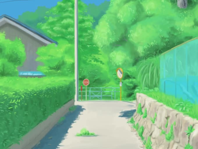 Draw studio ghibli anime style background for you by Danieladirah | Fiverr