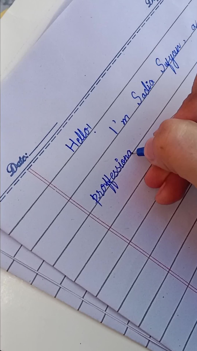 create handwritten notes, assignments in urdu and english