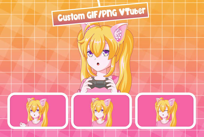 create chibi png tuber for vtuber and stream