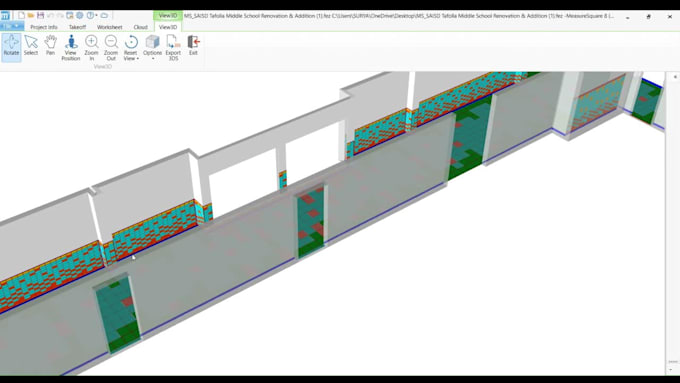 perform quantity takeoffs for flooring in measure square