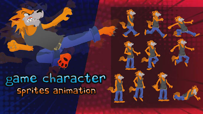 design 2d game characters and sprites animation
