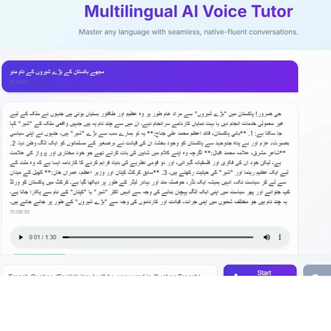 develop multilingual ai voicebot