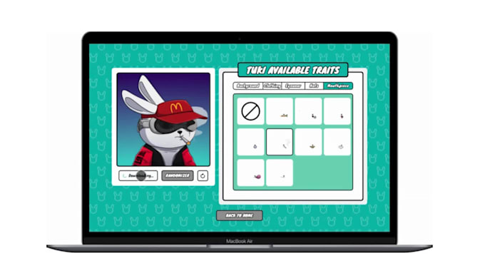 craft a nft landing page and custom pfp avatar generator