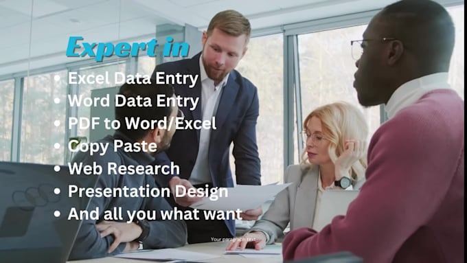 do perfect conversion into word, perfect typing, and excel data entry