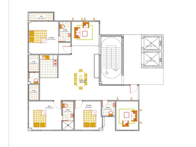 redraw 2d floor plan by autocad