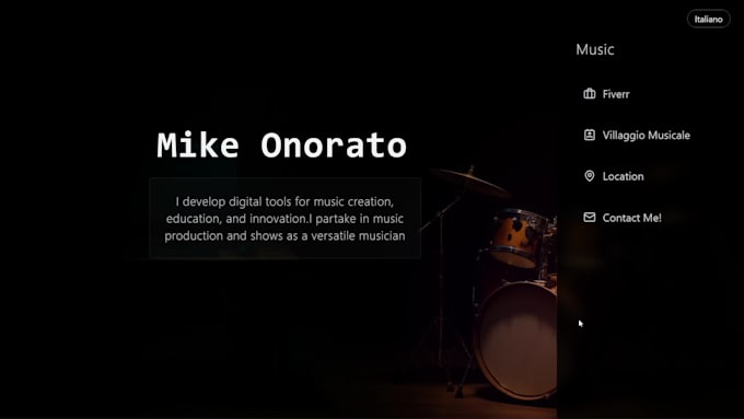 create a modern landing page for creators and artists