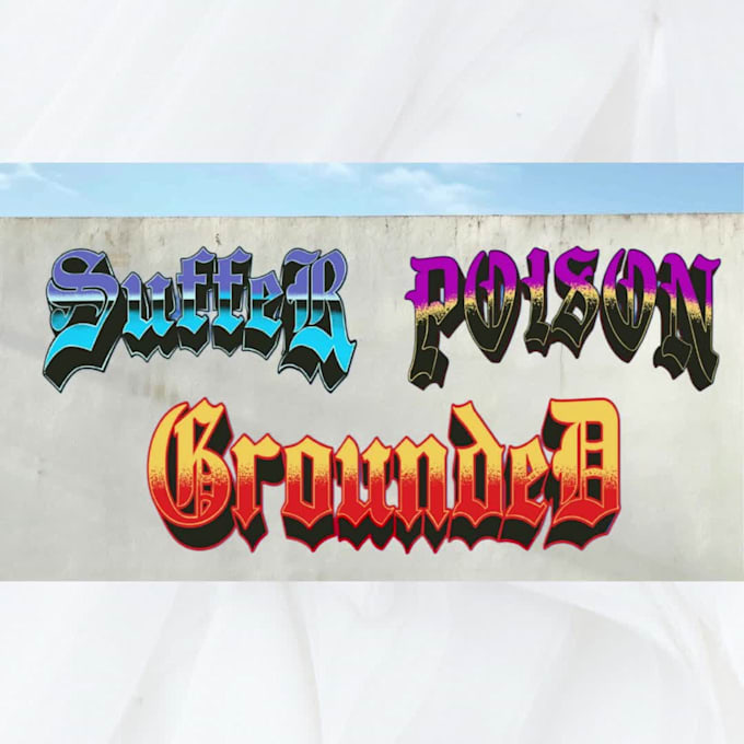 create typography logo,hand lettering style and graffiti