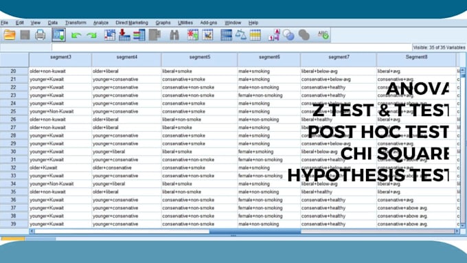 do statistical data analysis of survey, report writing 1hour