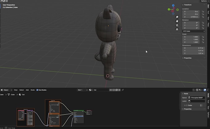 make a 3d character in blender