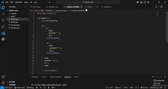 write code or program in c, cpp, python, sql