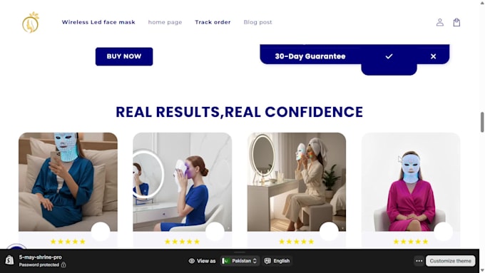 redesign or clone shopify store on shrine pro
