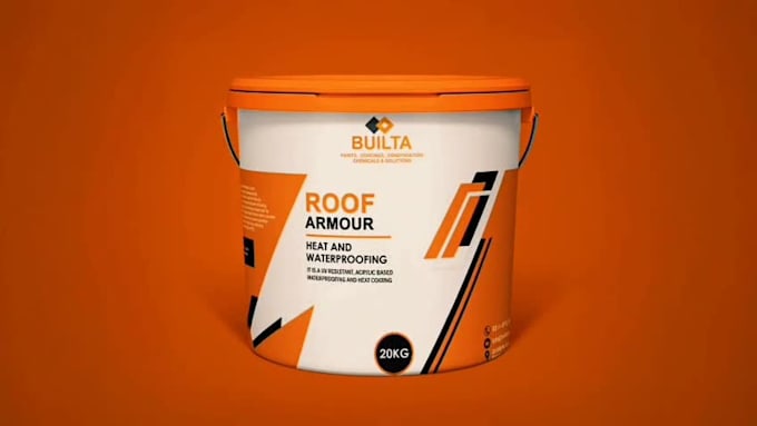 design paint bucket, drum sticker packaging, 3d mockups