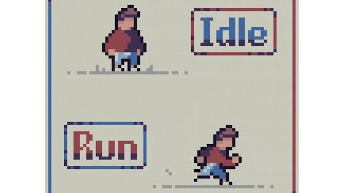 create pixel game art sprite sheets for characters and retro games