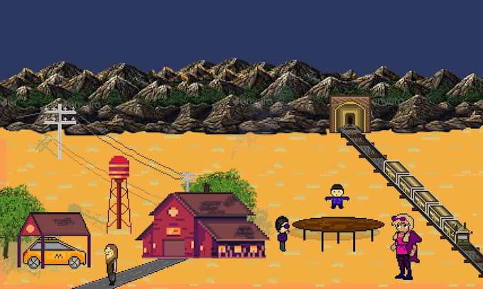 design pixel art sprite sheet and animation