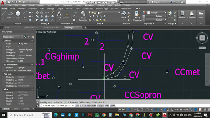 draw your piont file in to drawing