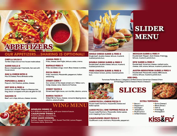 do restaurant menu, restaurant flyer, pizza menu, TV menu