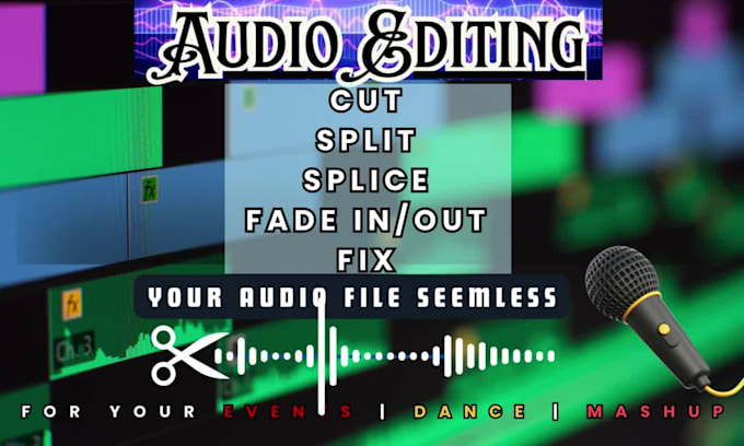 edit, cut, mix, splice, align, sort, rearrange your audio requirement seamless