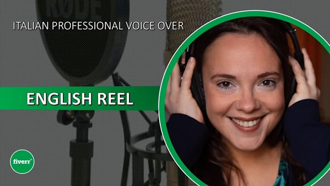 record female voice over in english with italian accent