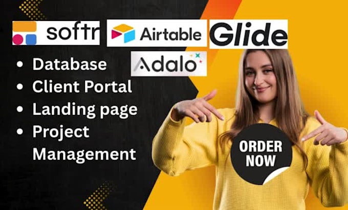 setup airtable softr database glide adalo mobile app stripe ai nocobase