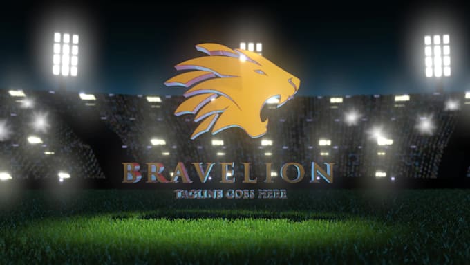 make creative 3d soccer intro with logo reveal