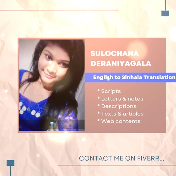 professionally translate english to sinhala