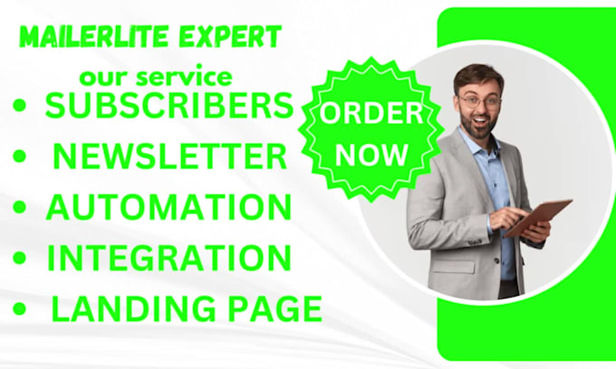 setup mailerlite account, landing page, form, newsletter, automation