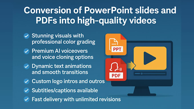 convert your ppt or pdf presentations to explainer videos
