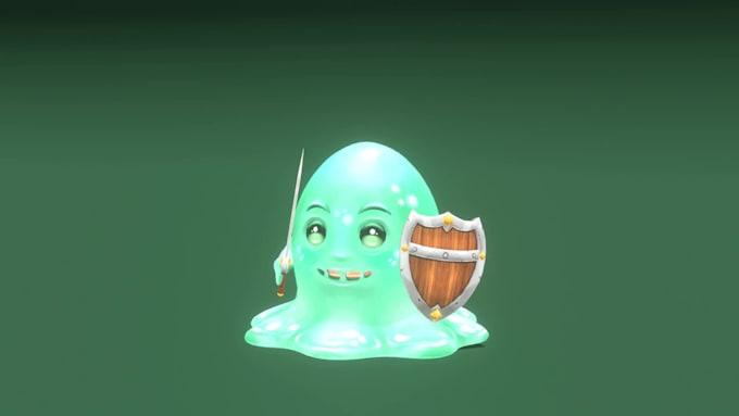 3d modeling monster cartoon low poly games