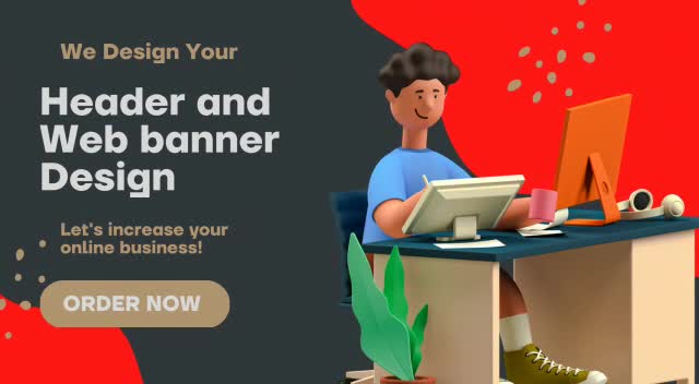 design a professional header and website banner