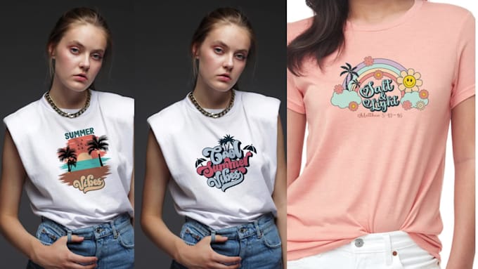 Do unique custom retro vintage bulk graphic t shirt design