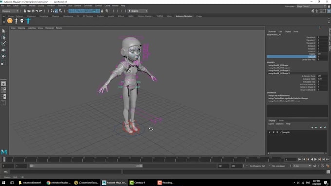 Mod 3d human character rigging, realistic model, nsf rig, creature ...