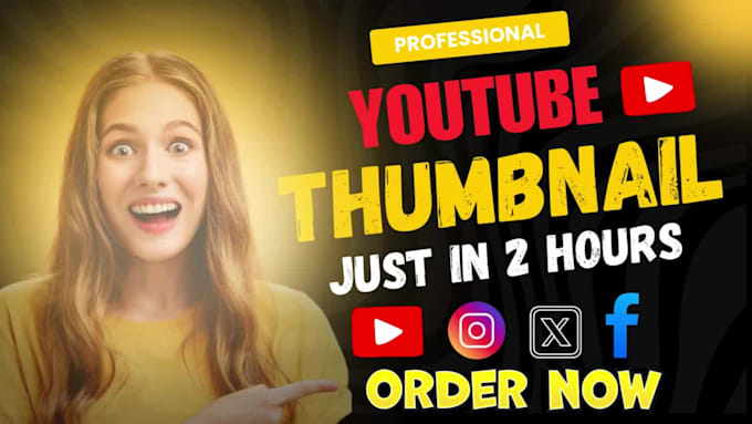 be your professional youtube thumbnail maker just in 2 hours