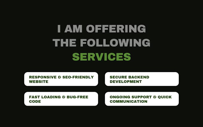 do website development as full stack web developer, backend frontend developer