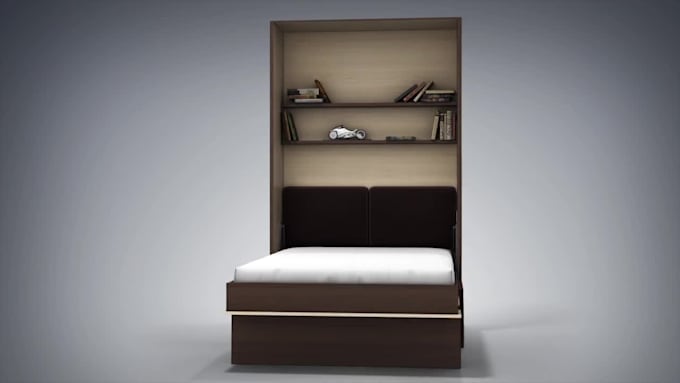 create 3d assembly animation video assembling furniture sofa bed and interior
