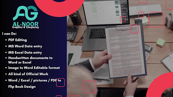 do a fast typing job, retype scanned documents, your typist
