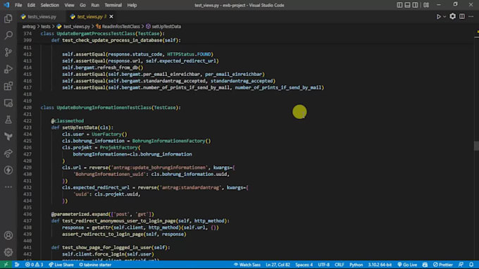 build and write unit test for your django application