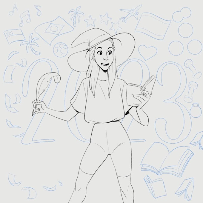 create a fully render illustration